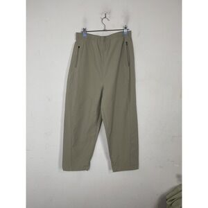 Title Nine Women Pants Large Beige Pull On Elastic Waist Hiking Outdoor Cropped